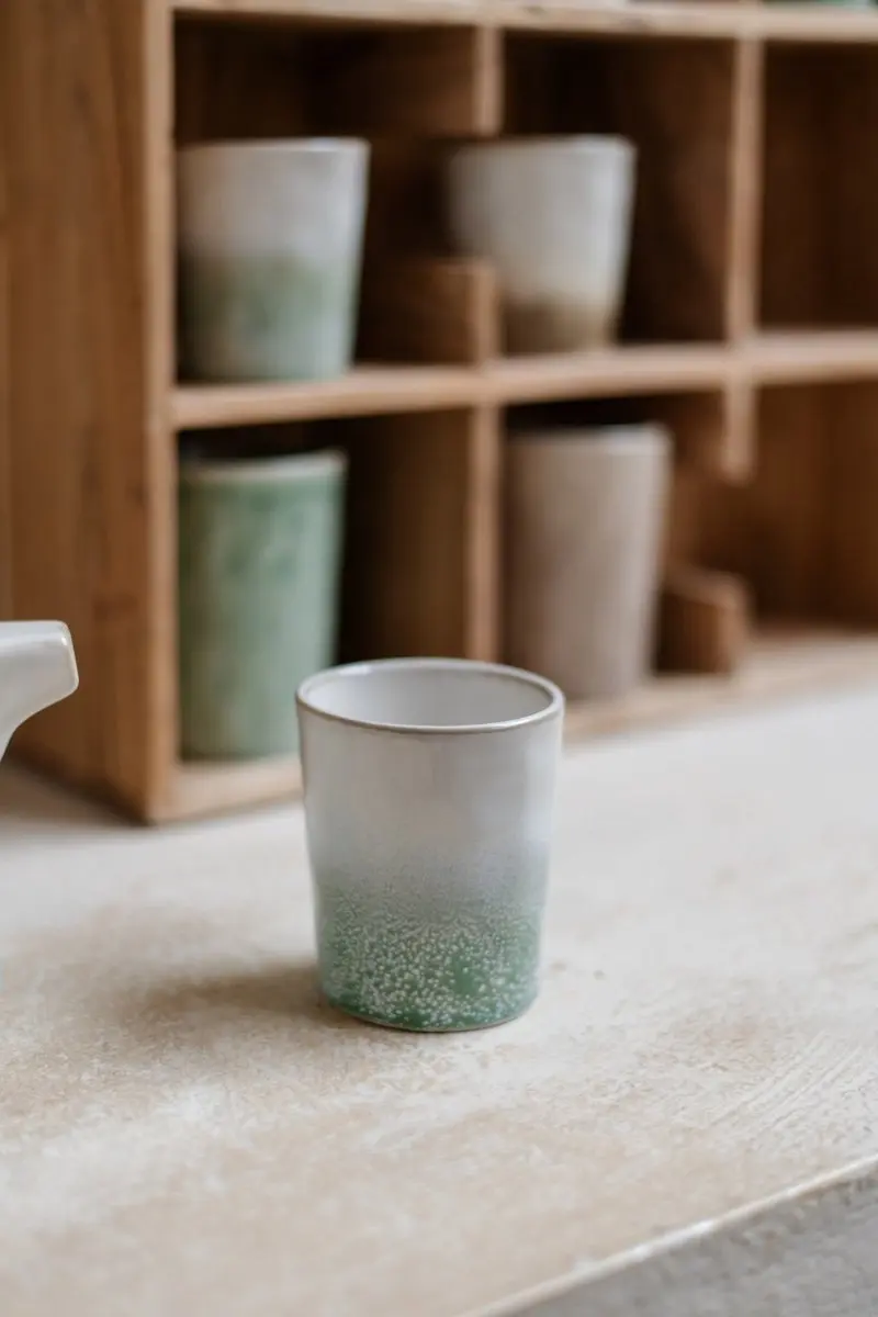 Home Society Theeset Keramiek - 2 Mokken - Wit/Celadon - afbeelding 6 van 6