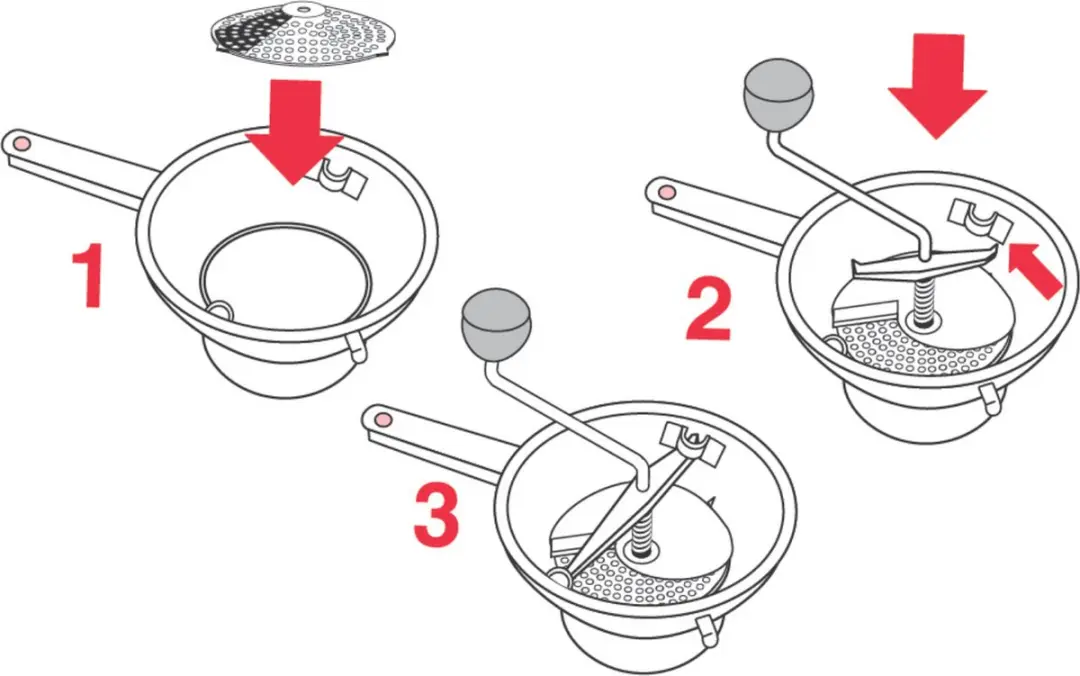 Metaltex Passeerzeef 24cm - 3 Roosters RVS