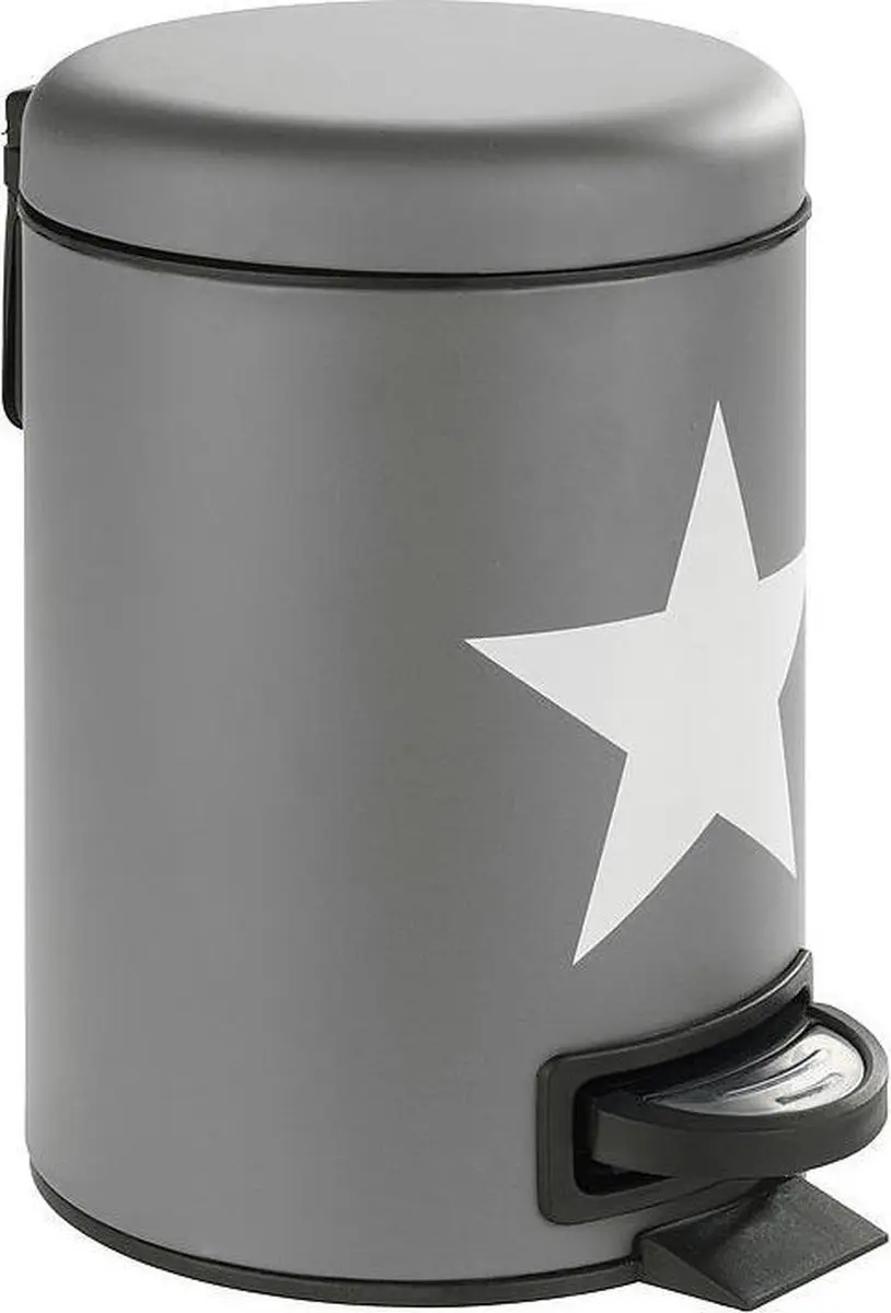 Wenko Pedaalemmer Stella 3 Liter 17 X 22,5 X 25 Cm Staal Grijs
