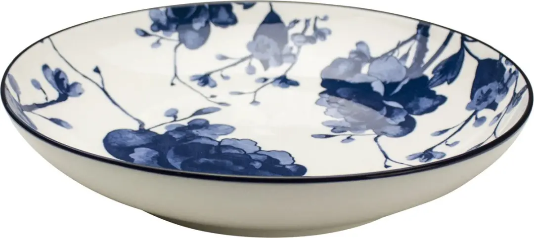 Gusta Schaal Peony Out of the Blue - ø21,5cm - Blauw/wit