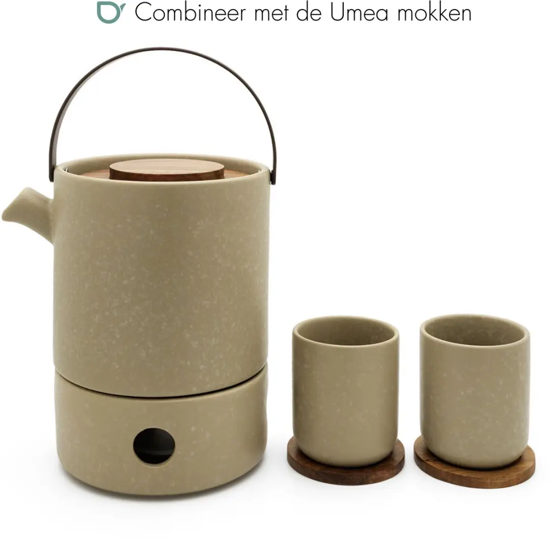 Bredemeijer Theeset Umea - 1,2L Leemgrijs - 6 Kopjes