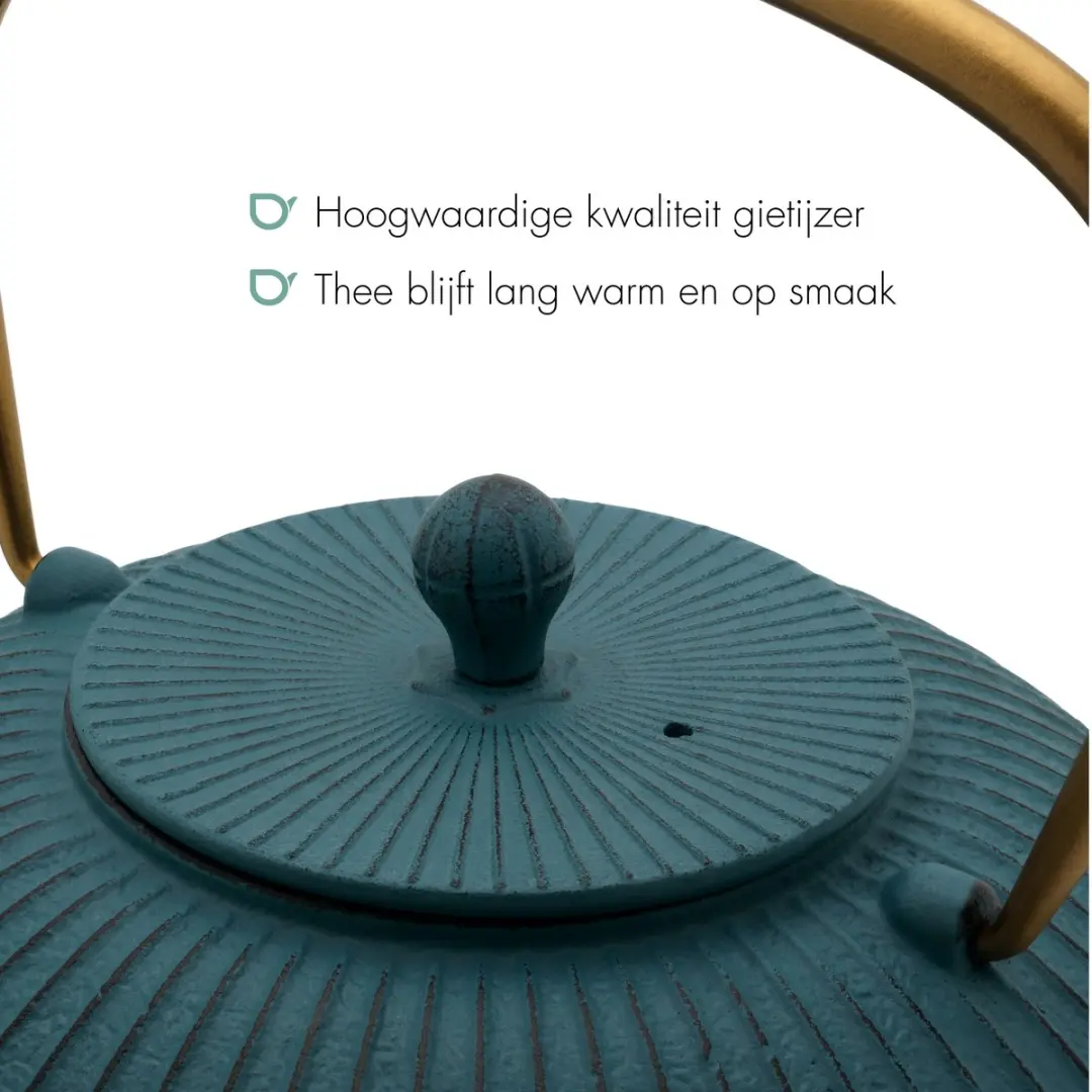 Bredemeijer Theepot Linhai 1,1L Gietijzer - Blauw