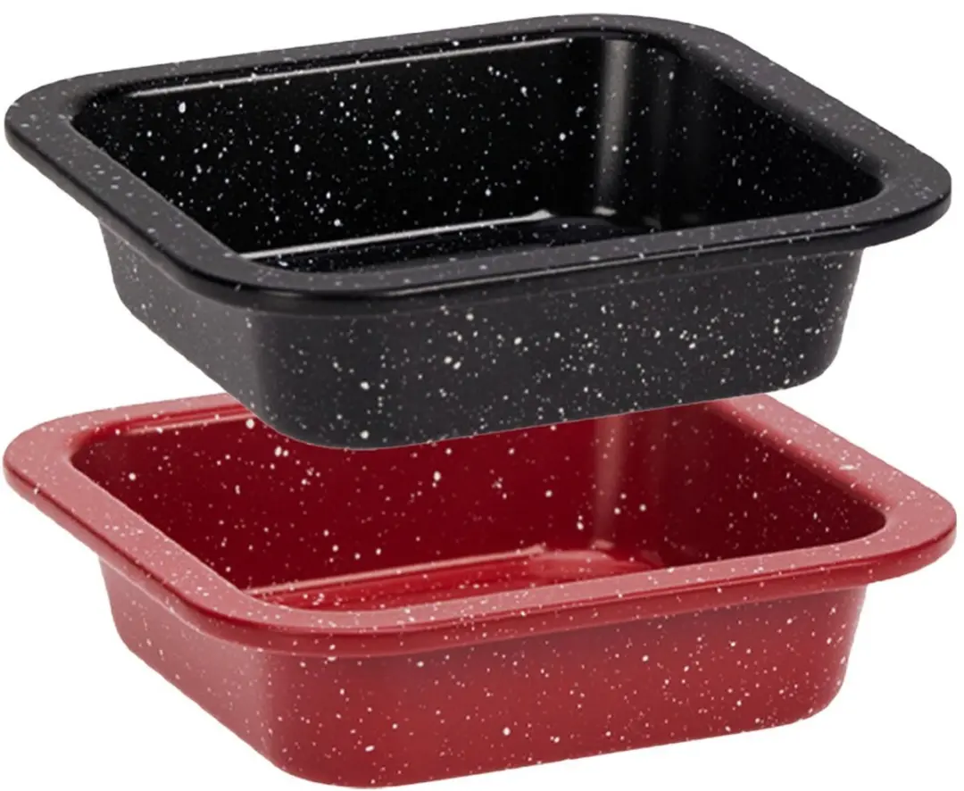 La Cucina Graniet Bakvorm 12x12cm - 2 Stuks