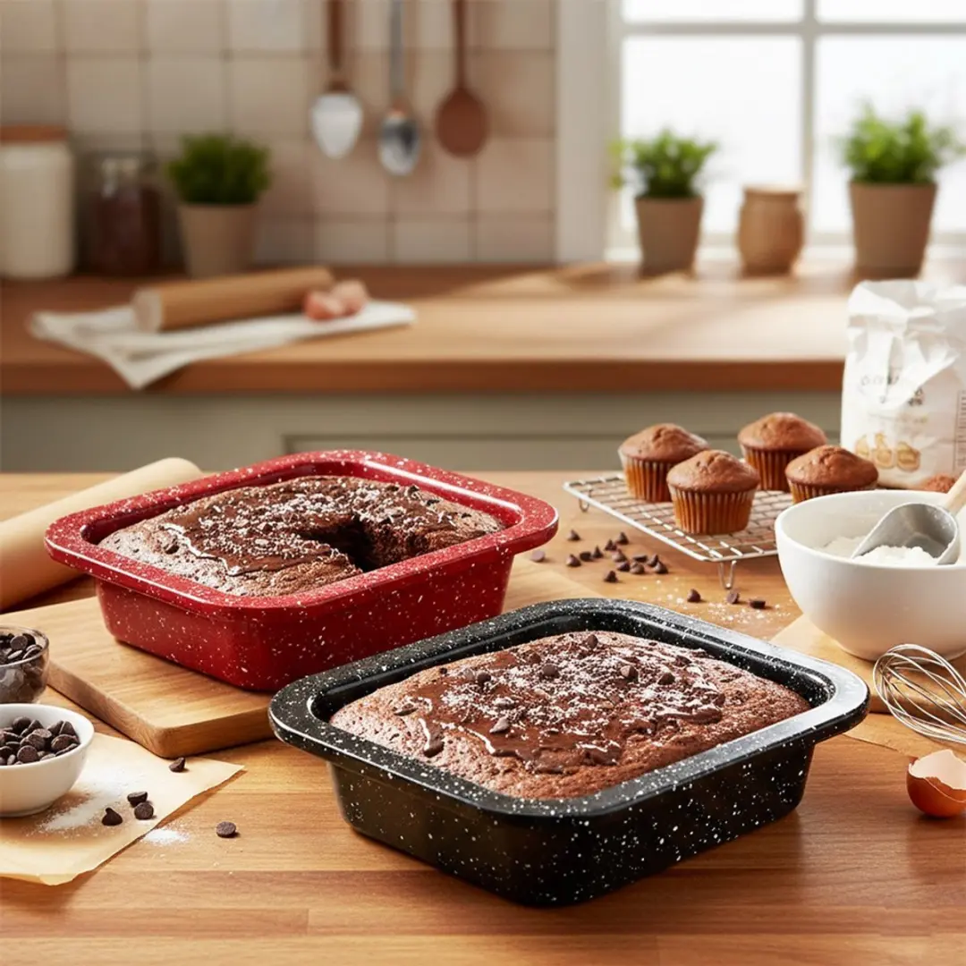 La Cucina Graniet Bakvorm 12x12cm - 2 Stuks