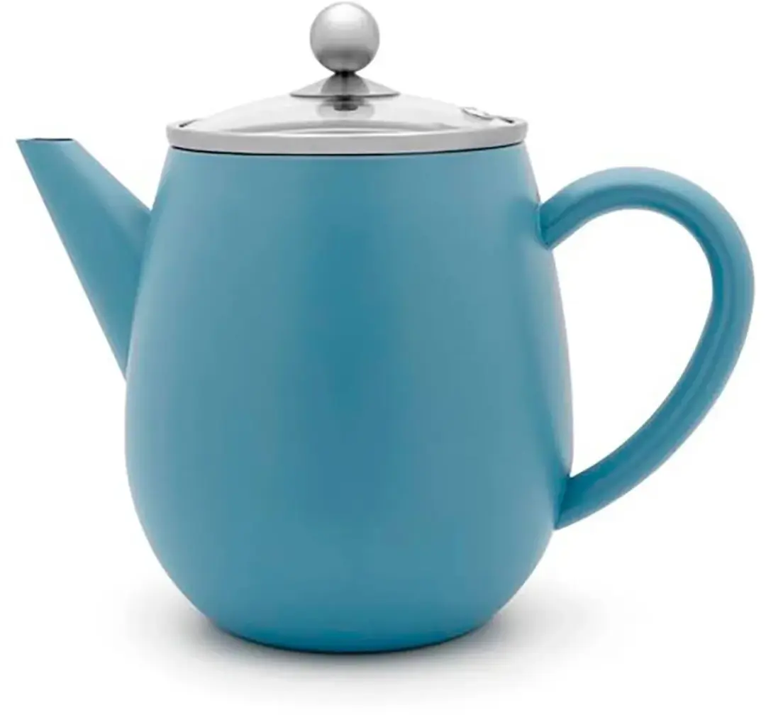 Bredemeijer Theepot Eva Dubbelwandig 1,1L - IJsblauw