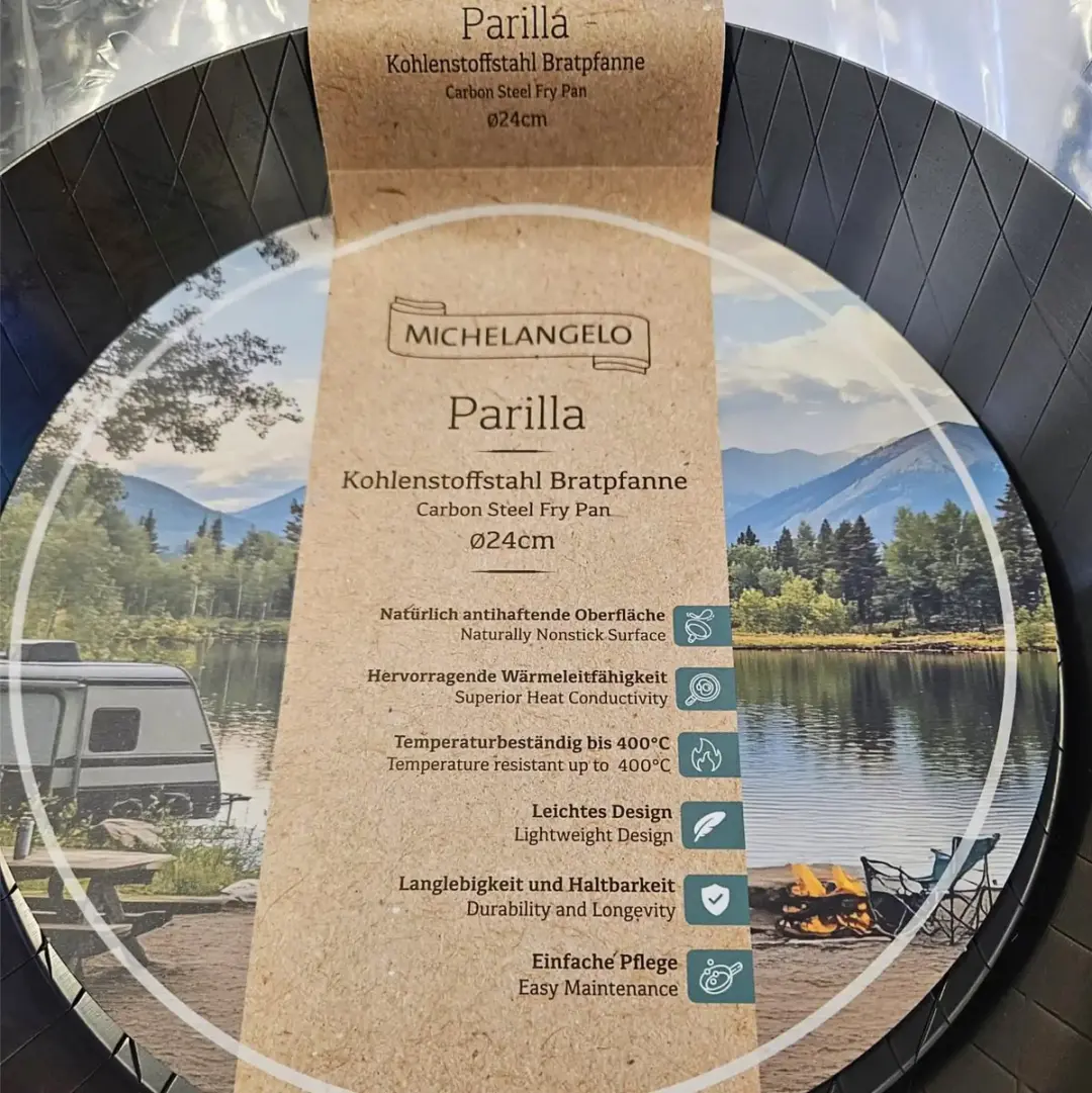 Michelangelo Parilla Stalen Koekenpan 24cm - Zwart