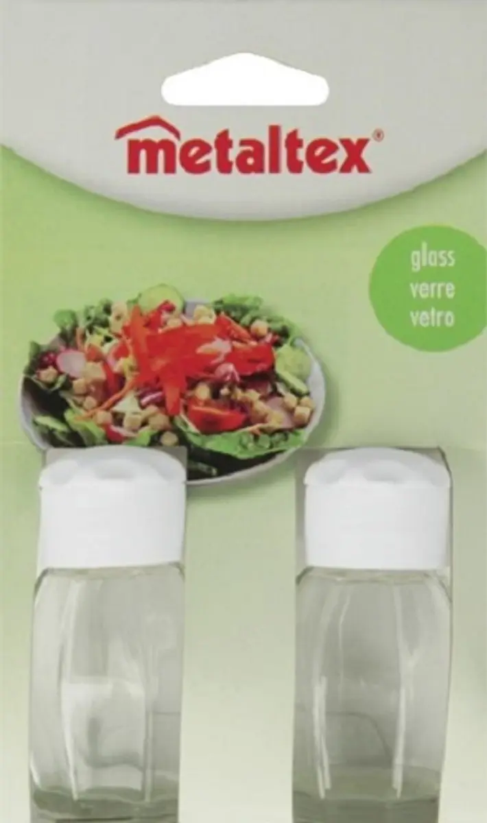 Metaltex Peper- en Zoutset 2-delig - 40ml - Transparant