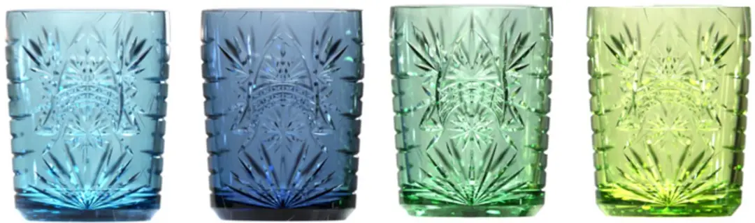 Royal Leerdam Starla Match & Color Waterglazen 35cl - Blauw/Groen - 6 Stuks