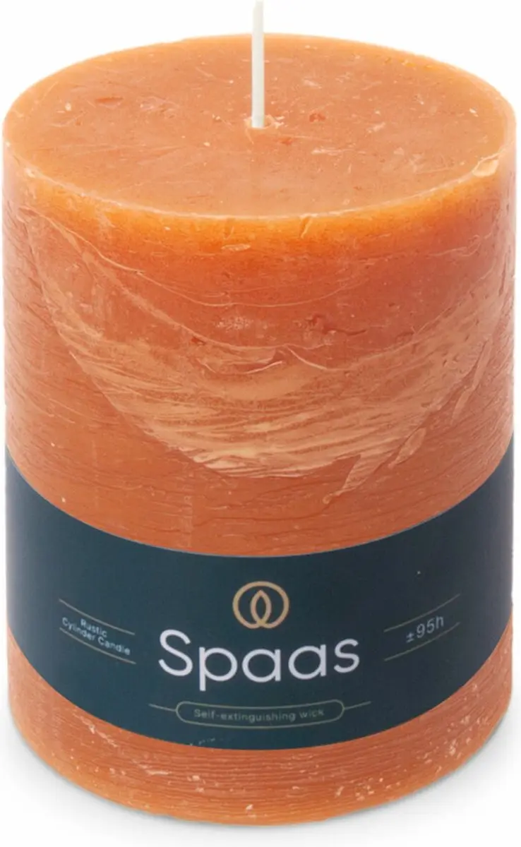 Spaas Rustieke Pillarkaars - 95 Branduren - 6 Stuks