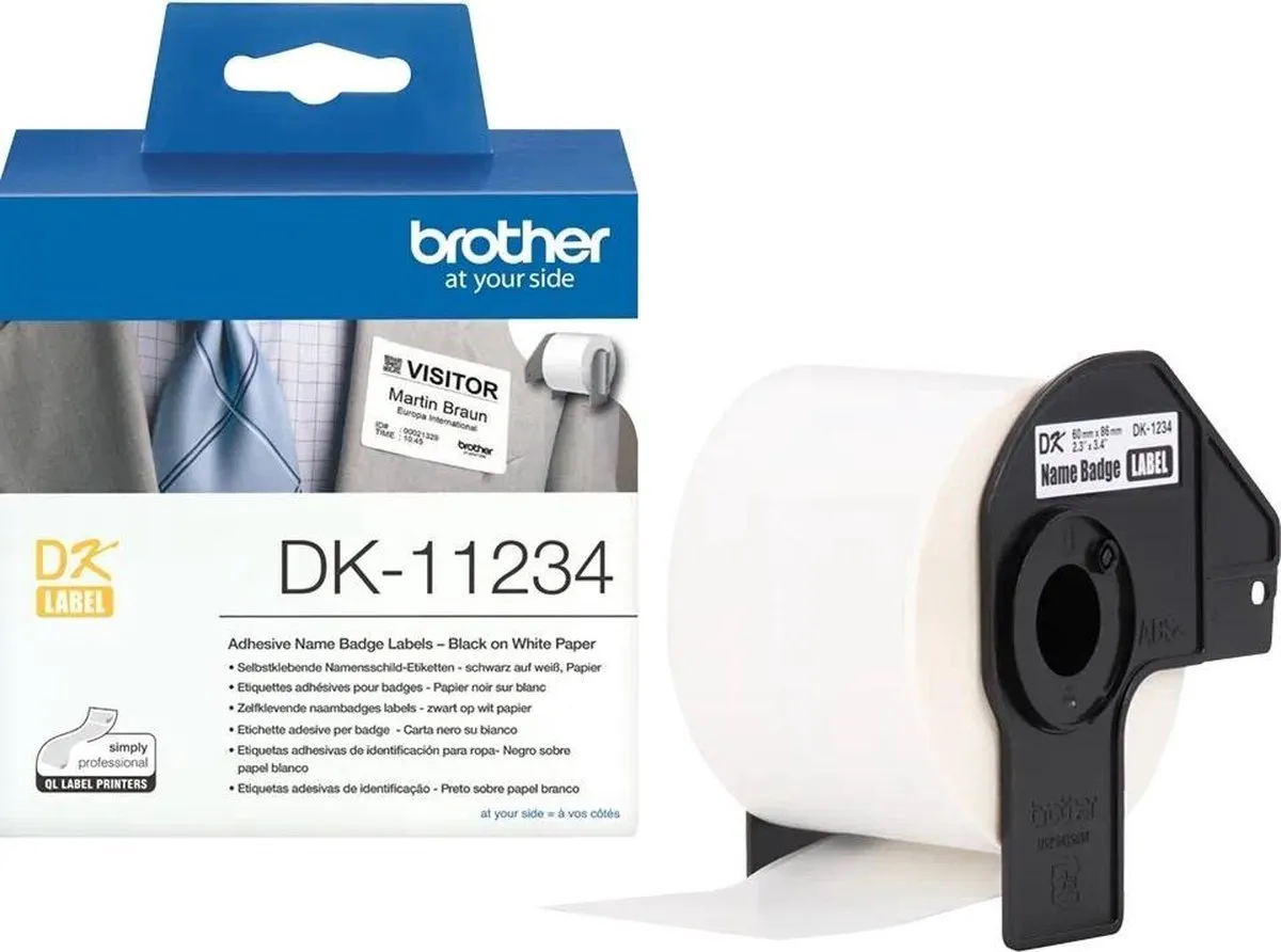 Brother DK-11234 Printeretiketten Wit