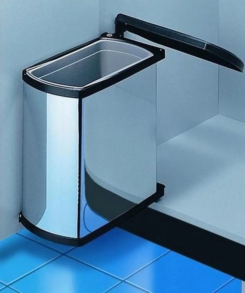 Hailo Uno-Automatic AE341810 Inbouw Prullenbak 18L - Zwart
