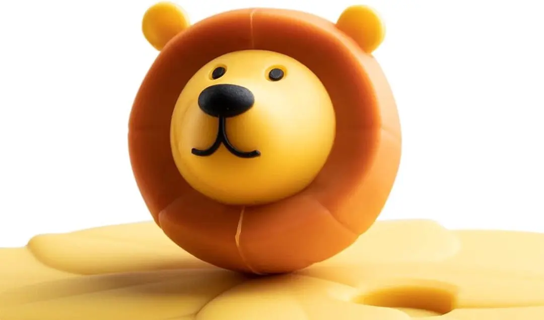 Leonardo BAMBINI Drinkglas Deksel Leeuw - Geel 9cm - afbeelding 6 van 6