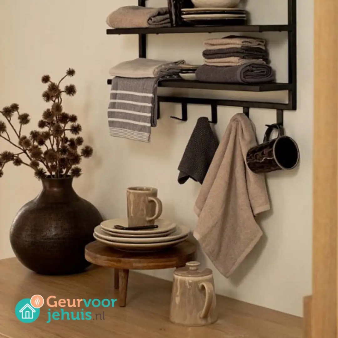 Home Society Theedoeken Grijs - 2 Stuks