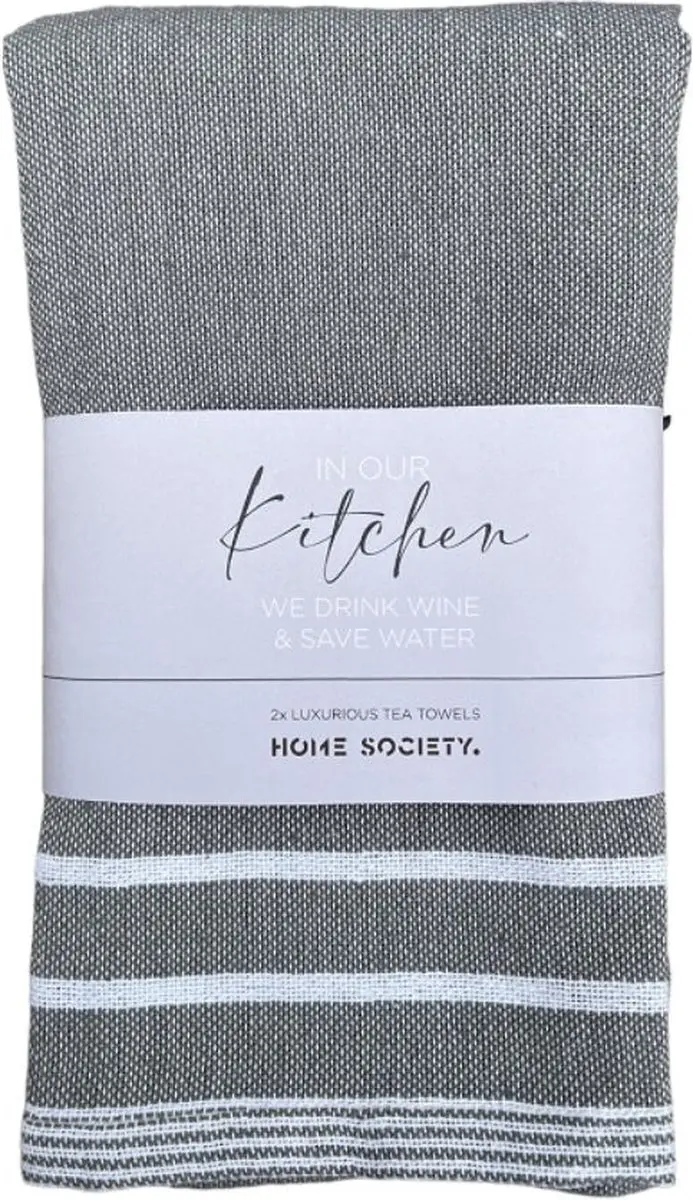 Home Society Theedoeken Grijs