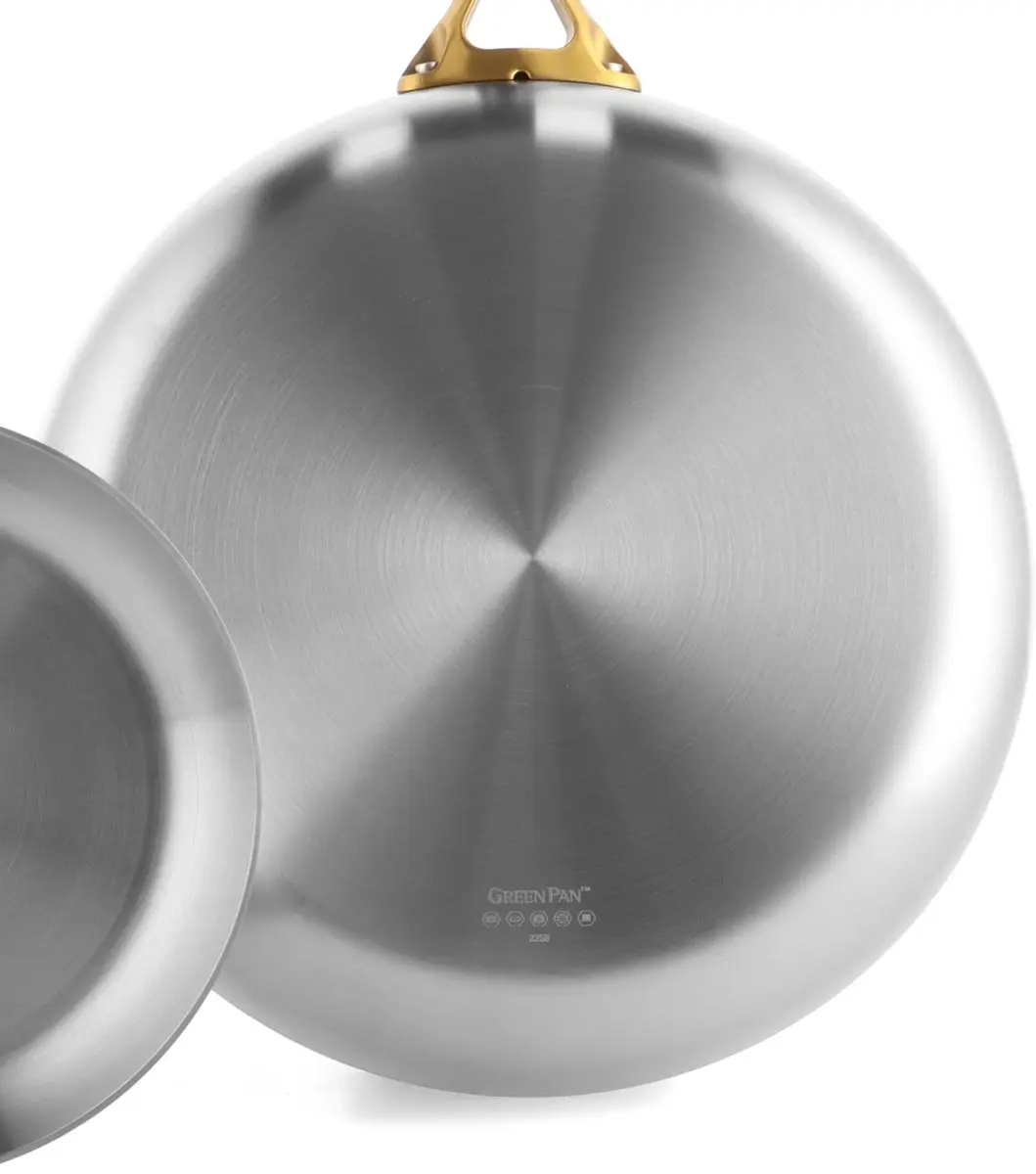 GreenPan Padova Koekenpannenset 2-delig 20/28cm - Inductie RVS - Zilver