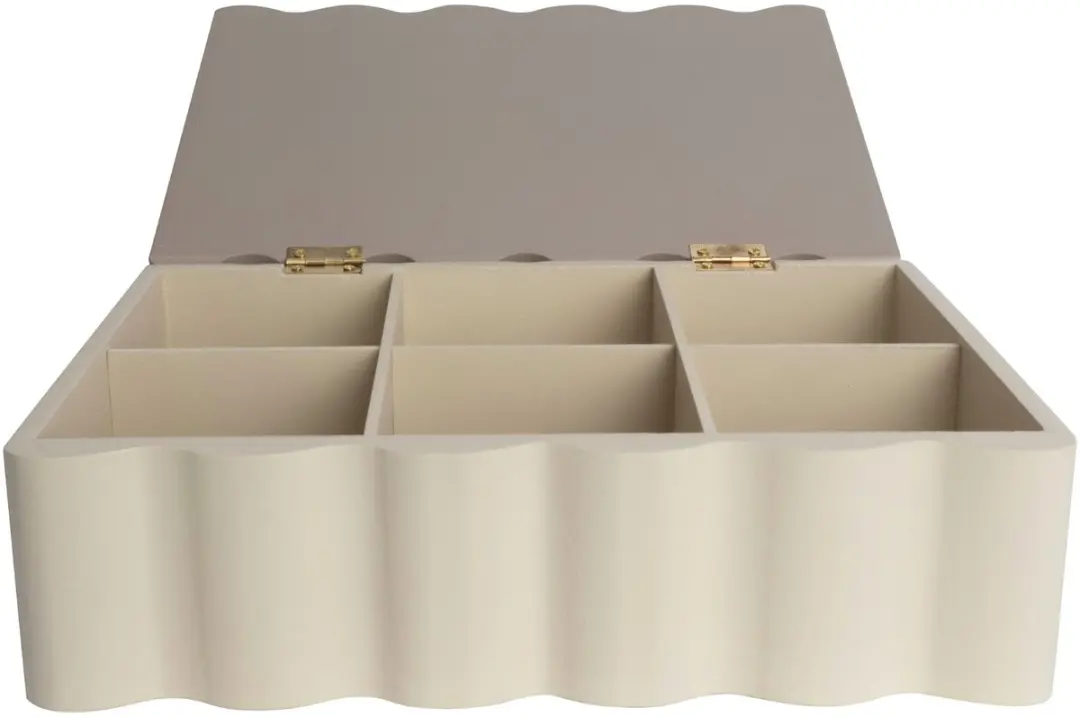 Gusta Theedoos 6-vaks - 24x17x7cm - Beige