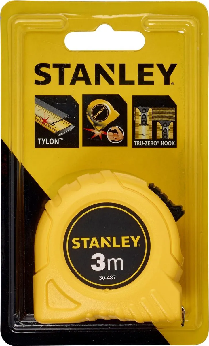 Stanley Rolbandmaat 3m 12.7mm - Geel