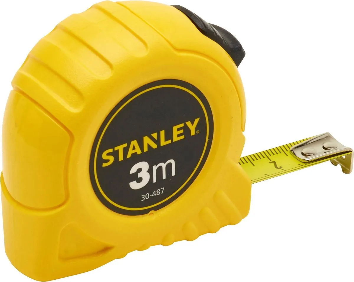 Stanley Rolbandmaat 3m 12.7mm - Geel