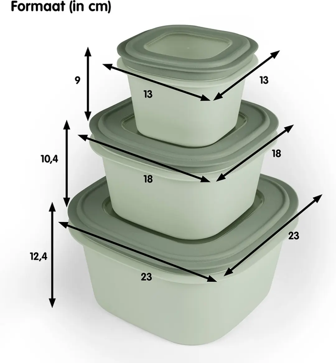 Sunware Sigma Home Vershoudbakjes 3.8L - 4 Stuks - Groen