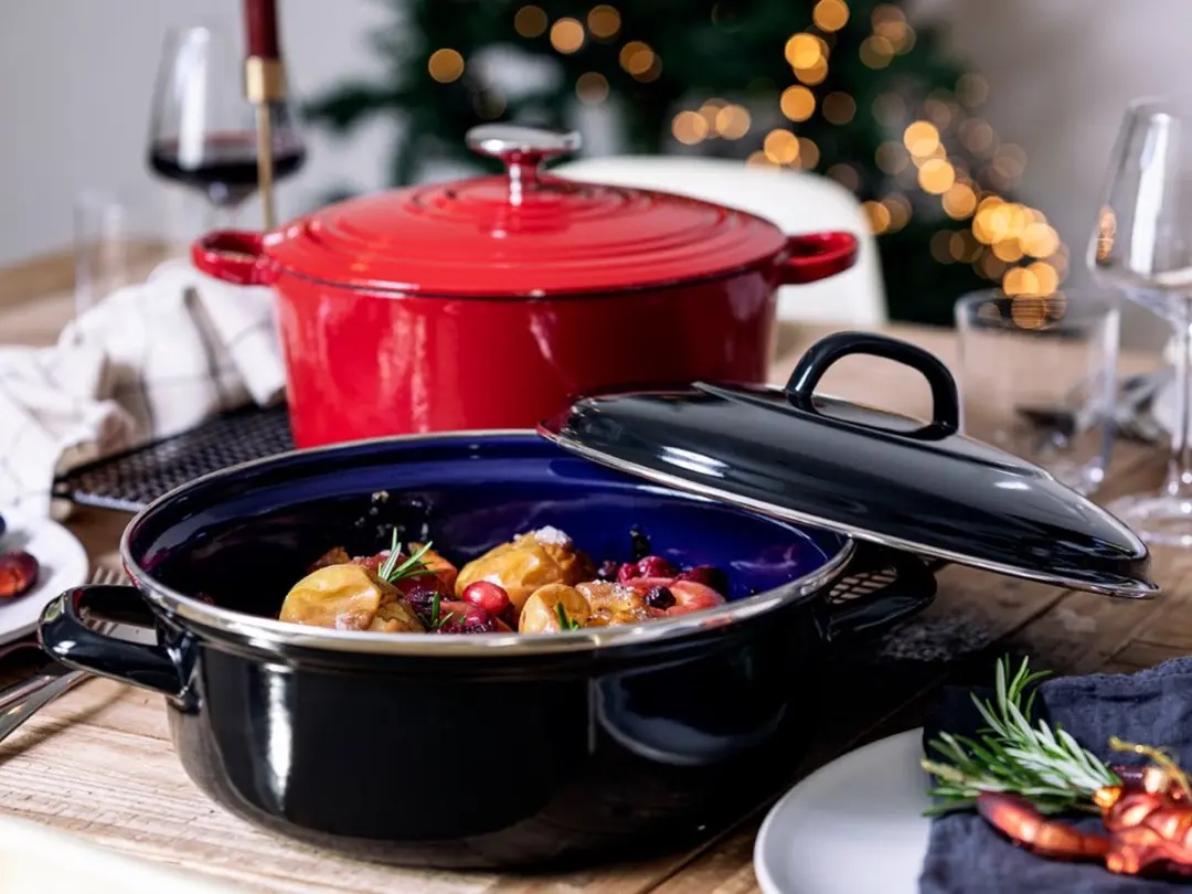 BK Fortalit Emaille Braadpan 36cm - 7.5L - Zwart/Blauw - afbeelding 6 van 6