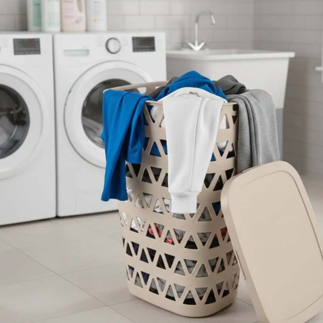 Curver Wasmand met deksel 55L - Beige