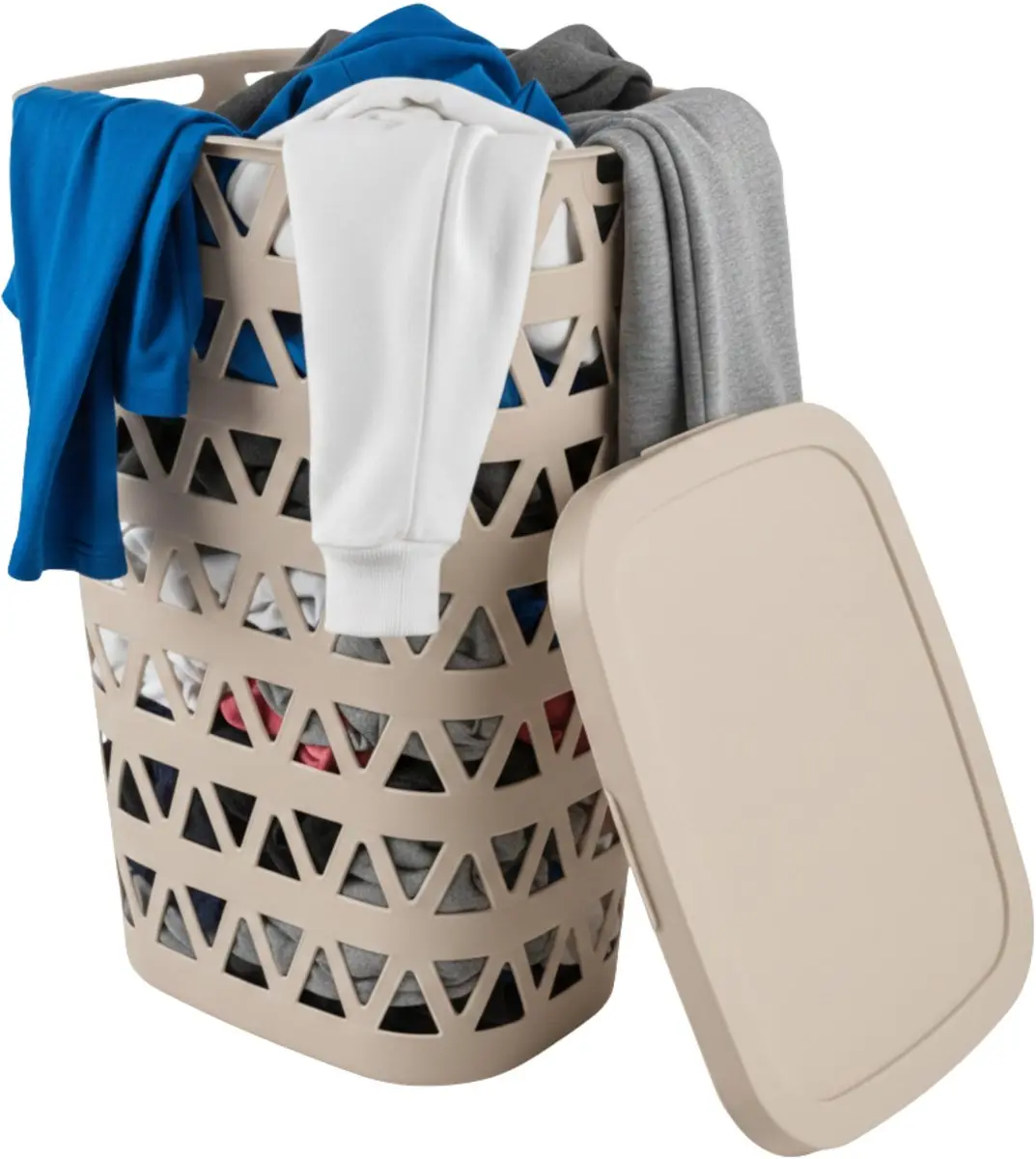 Curver Wasmand met deksel 55L - Beige