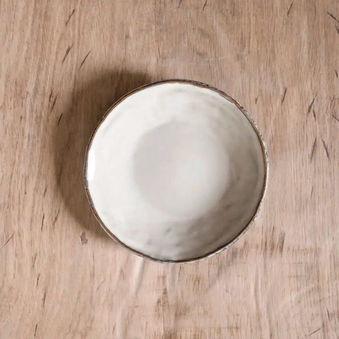 Dutch Rose Organic Borden 17cm - Creme Stoneware