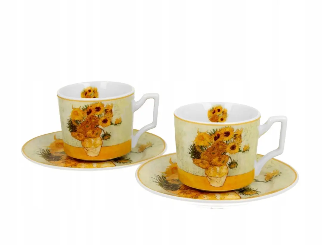 Van Gogh Luxe Espressokopjes Set - 2 Stuks - Crèmewit