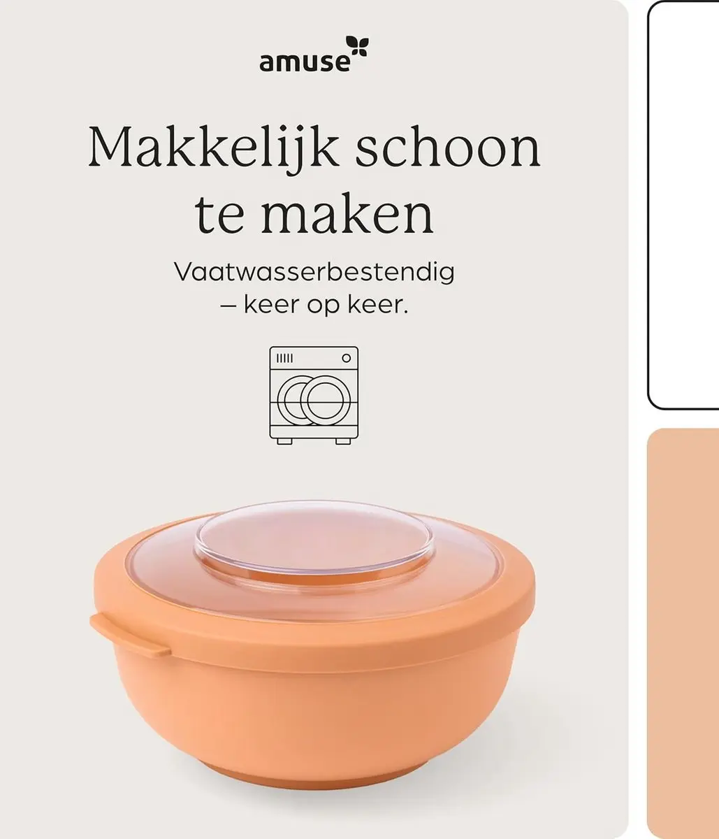 Amuse Tylla Peach Lunchbox 1000ml - 2-delig - BPA-vrij