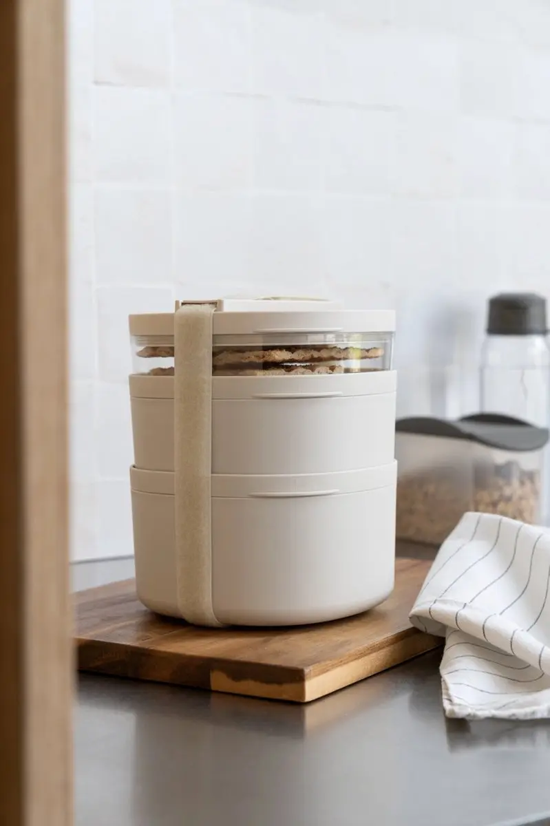 Amuse Stackable Lunchbox Large - 8-delig - Beige