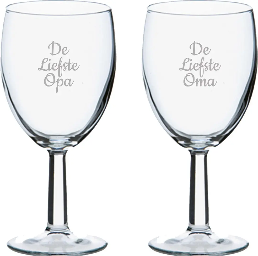 Royal Leerdam De Liefste Opa-De Liefste Oma Wijnglas 24,5cl