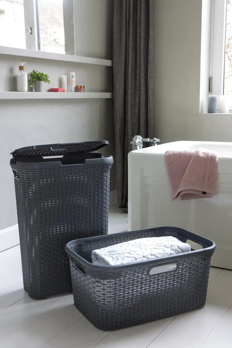 Curver Style Wasmand 45L - 2 Stuks - Antraciet