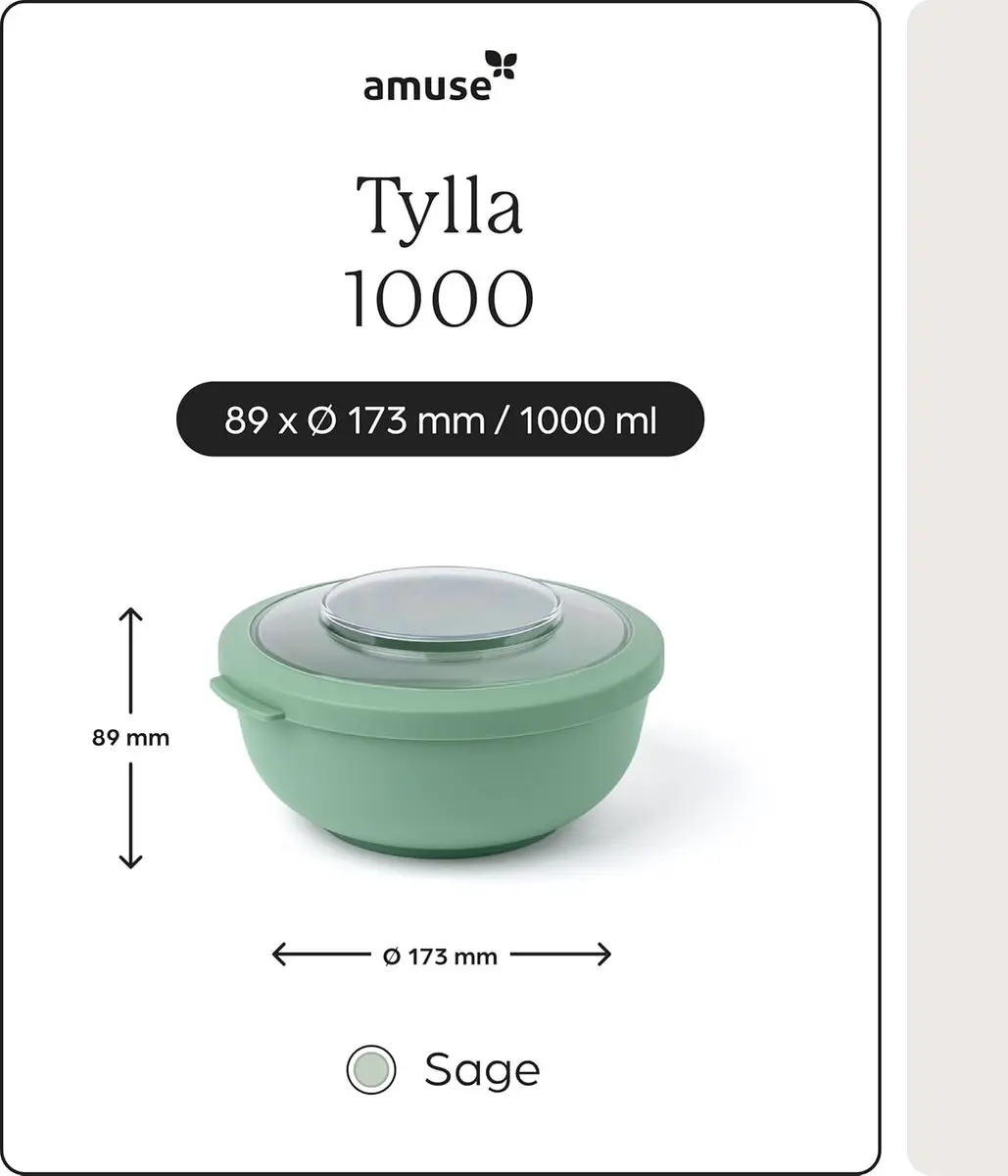 Amuse Tylla Sage Lunchbox 1000ml - Groente