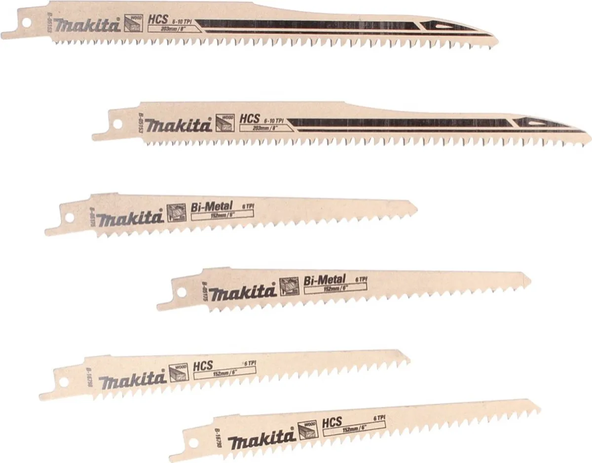 Makita Reciprozaagbladen B-44432 Assortiment - 12 Stuks