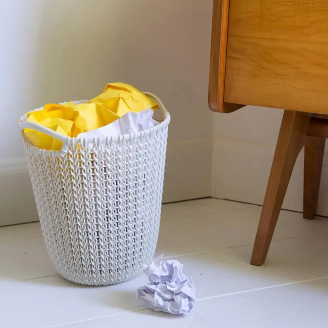 Curver Knit Papiermand 7L - Vintage Wit