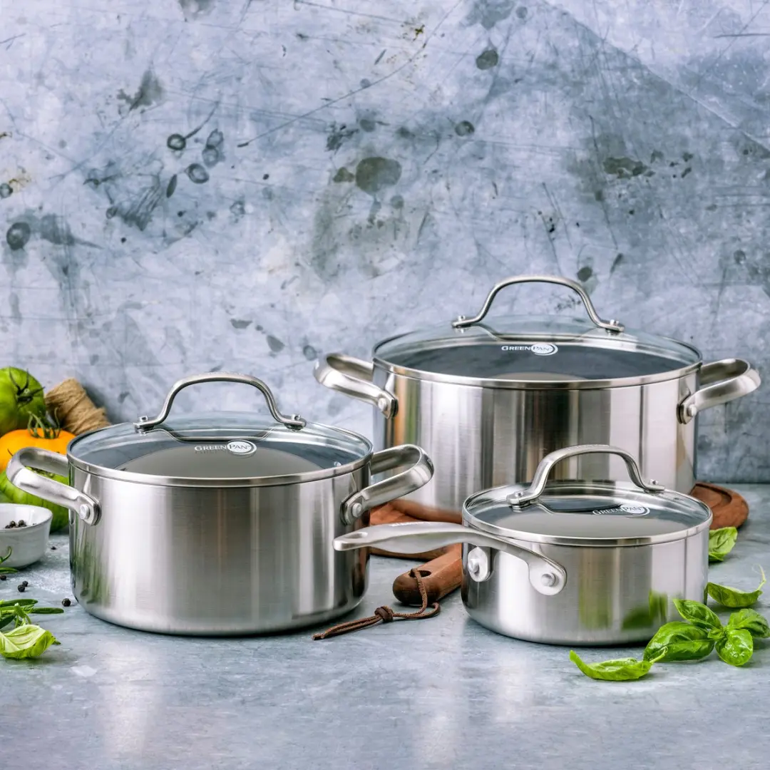 GreenPan Geneva CC005244-001 Pannenset 6-delig - PFAS-vrij - Zwart