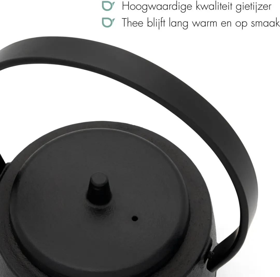 Bredemeijer Theepot Kobe Gietijzer 1.2L - Zwart