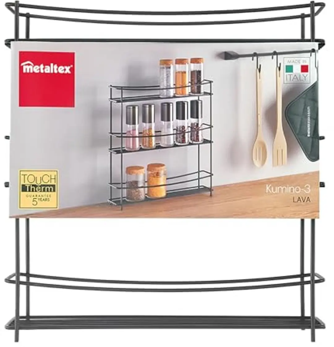 Metaltex Kumino 3 Kruidenrek - Zwart - 3 Niveaus
