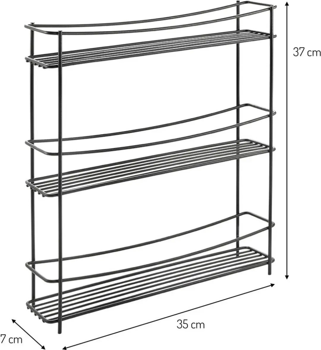 Metaltex Kumino 3 Kruidenrek - Zwart - 3 Niveaus