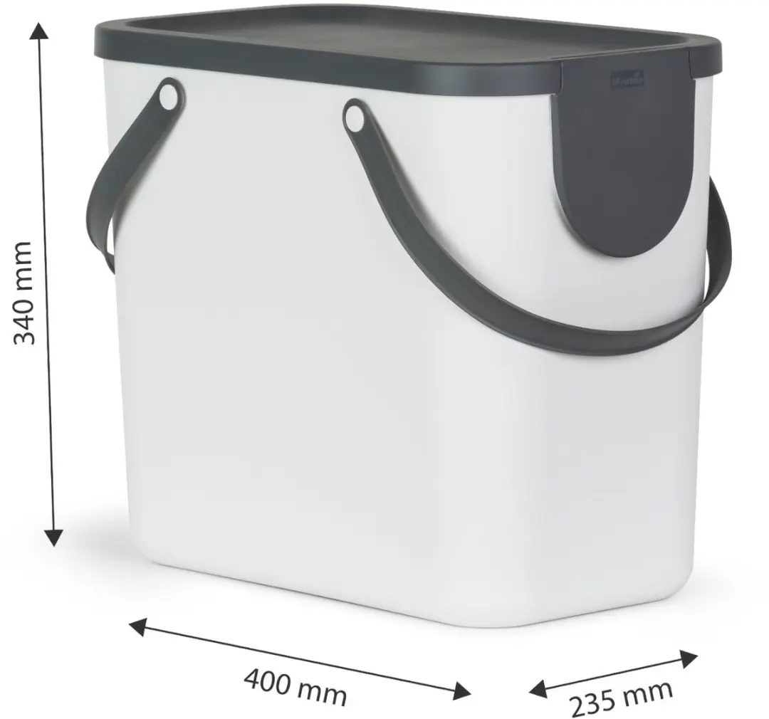 Rotho Albula Afvalscheider 25L - Wit