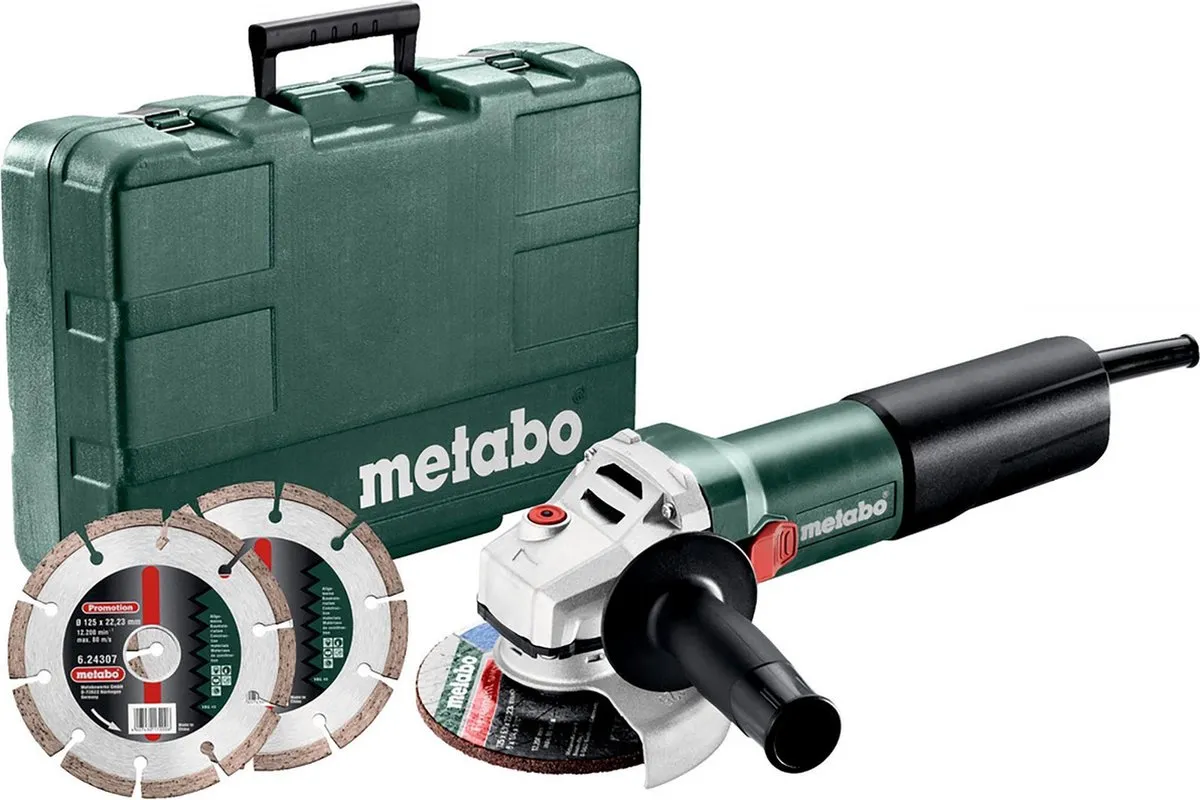 Metabo WEQ 1400-125 Haakse Slijper Set