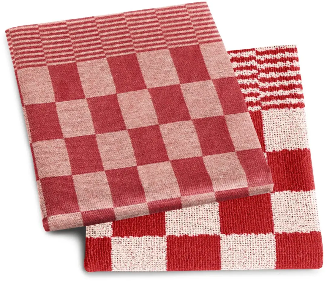 DDDDD Barbeque Keukendoeken - 6 Stuks Rood Geruit 50x55cm