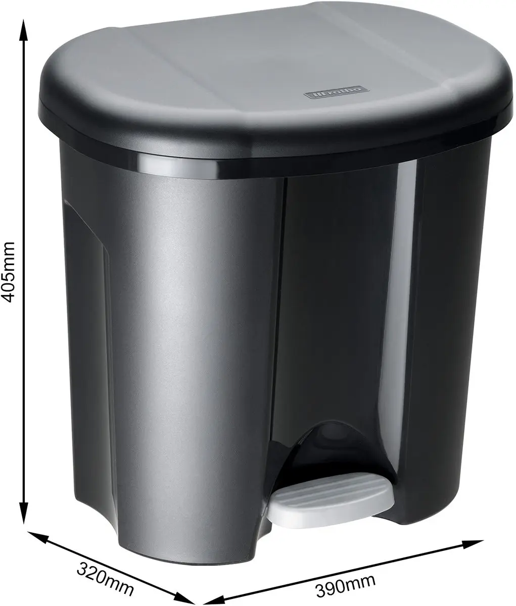 Rotho Duo Afvalscheider 2x10L - Zwart