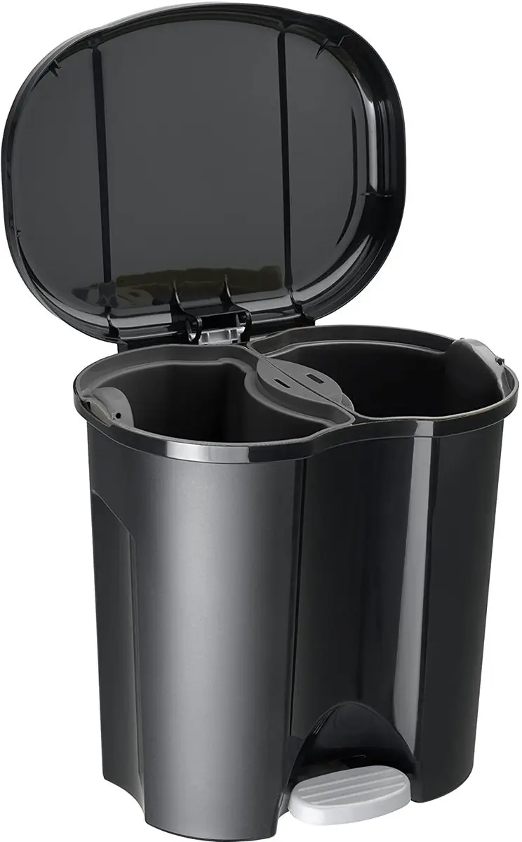 Rotho Duo Afvalscheider 2x10L - Zwart