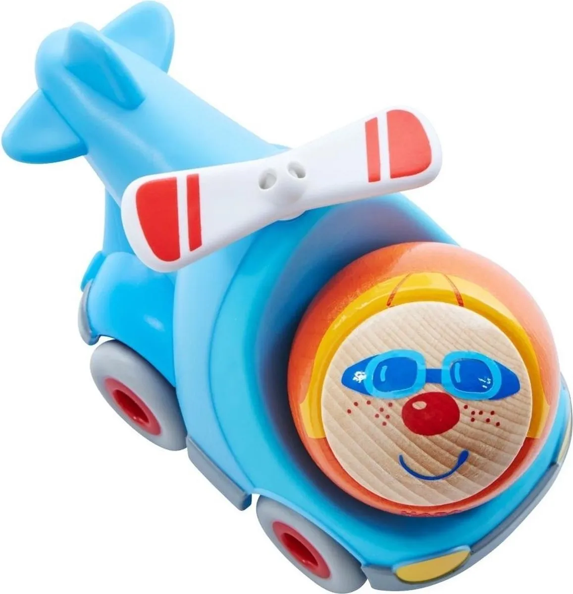 Haba Kullerbü Hugo's Helikopter Knikkerbaan - Blauw