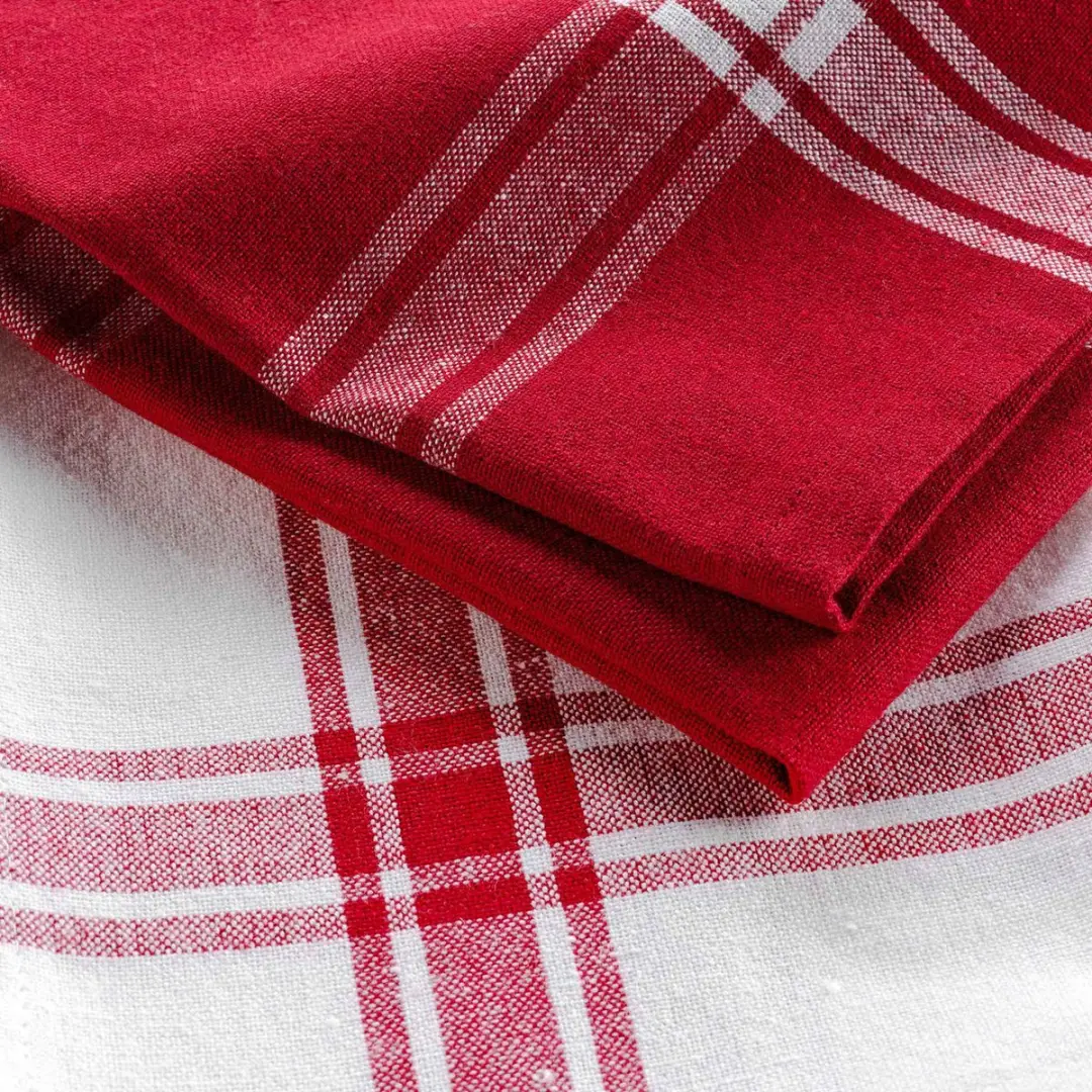 Wicotex Theedoek 50x70cm - Rood - 2 Stuks