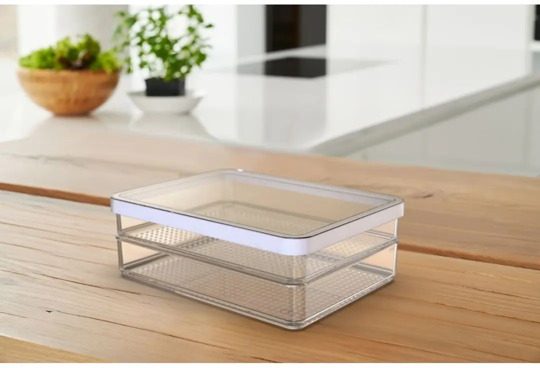 Rotho Opberger Transparant Voorraadpot 0,85L - 2 Stuks