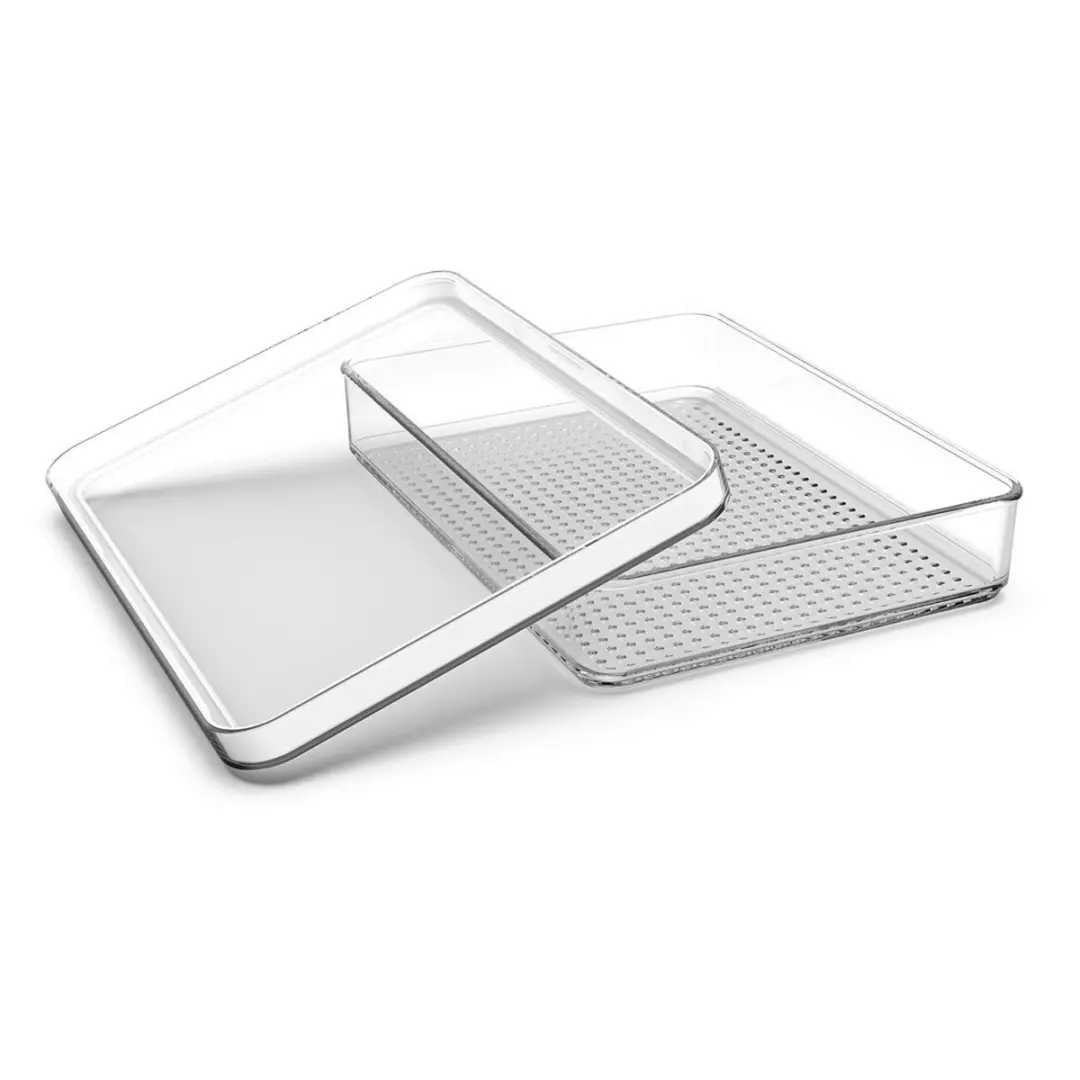 Rotho Opberger Transparant Voorraadpot 0,85L - 2 Stuks