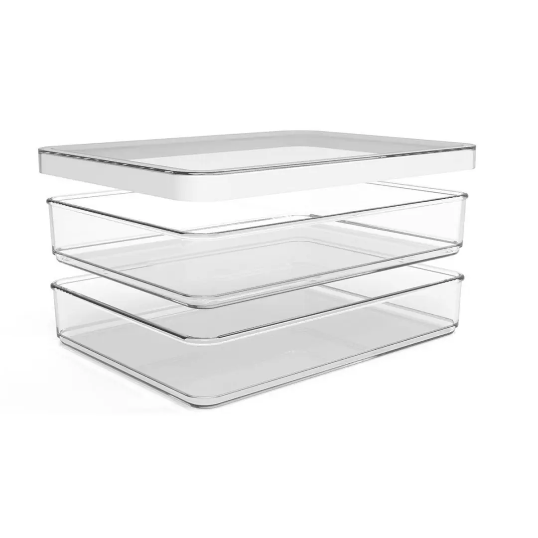 Rotho Opberger Transparant Voorraadpot 0,85L - 2 Stuks