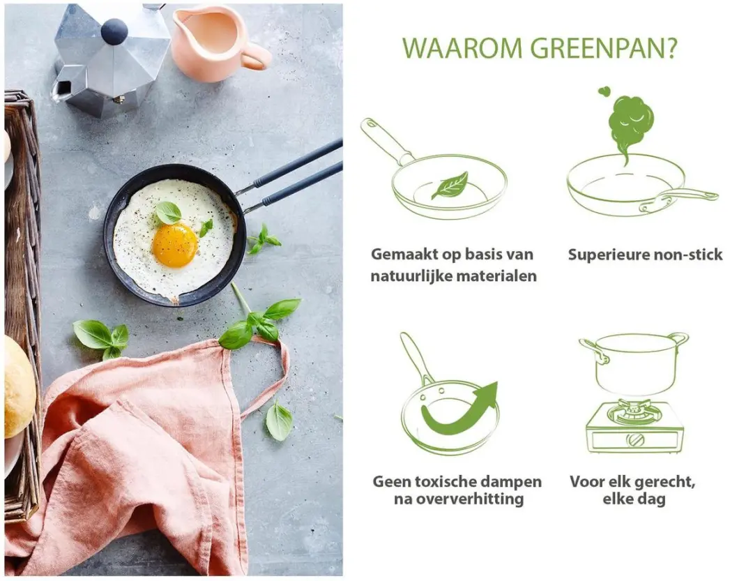 GreenPan Mini Keramische Koekenpan 14cm - Inductie - Zilver
